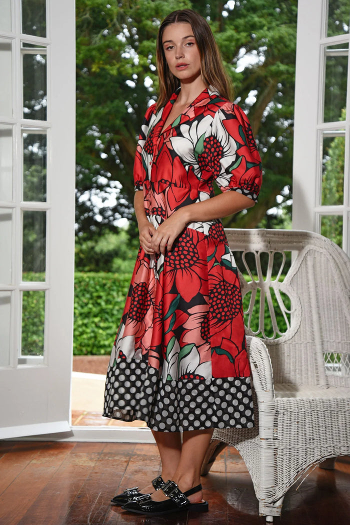 CURATE | SHAPE UP DRESS - MIXED SPOT FLORAL