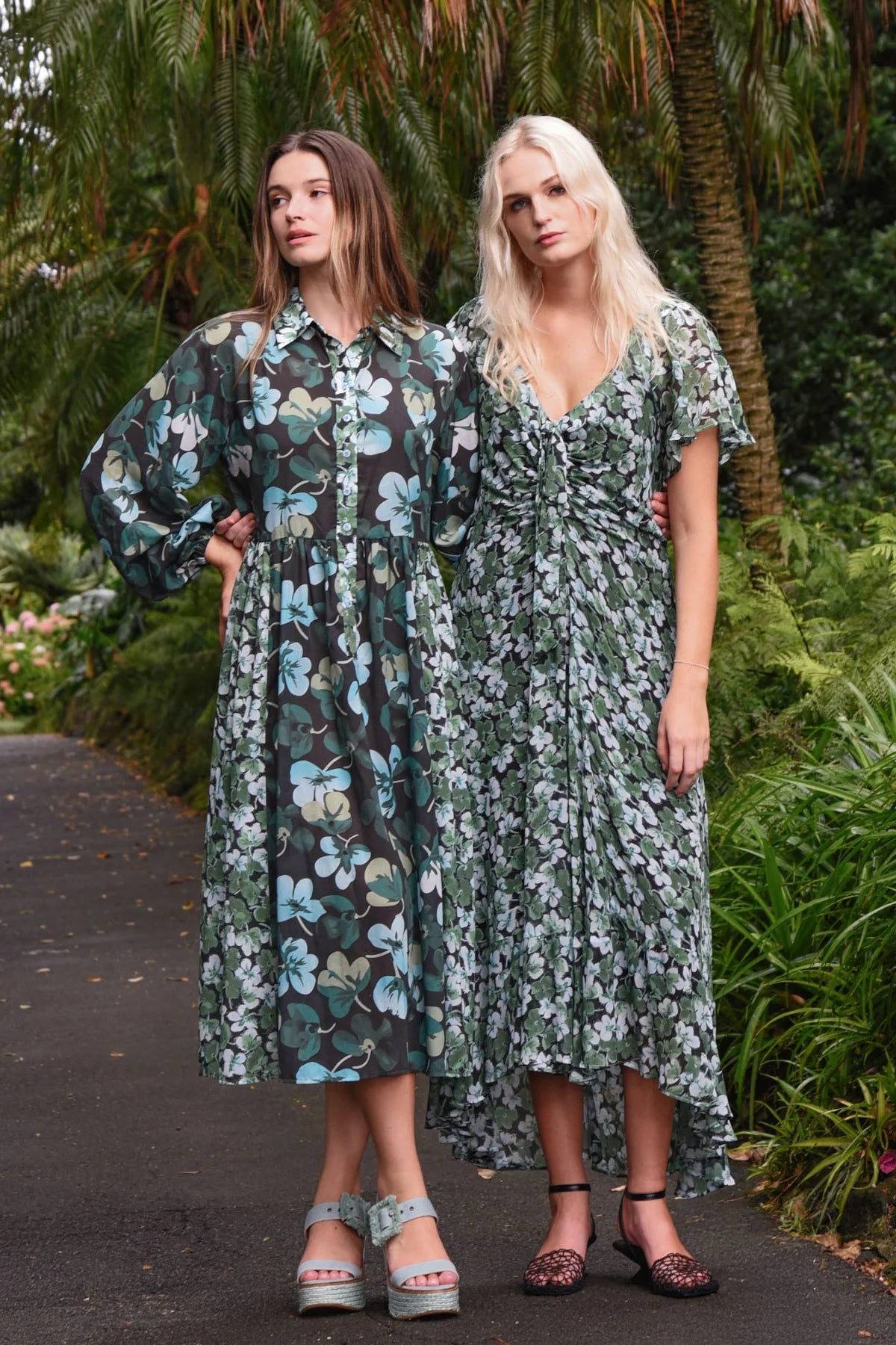 CURATE | IT'S A NEW DAY DRESS - GREEN FLORAL