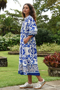 CURATE | NOW AND THEN DRESS - BLUE TILE