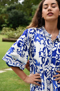 CURATE | NOW AND THEN DRESS - BLUE TILE