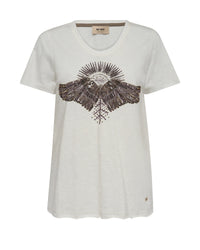 Mos Mosh | Nadine O-SS Deco Tee - Ecru 171110