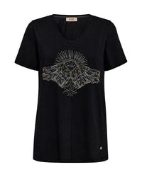 MOS MOSH | NADINE O-SS DECO TEE - BLACK 171110
