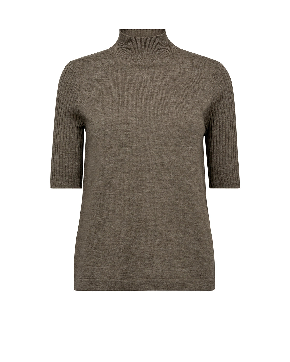 Mos Mosh | Relena Turtleneck SS Knit - Falcon 173100