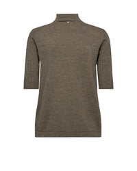Mos Mosh | Relena Turtleneck SS Knit - Falcon 173100
