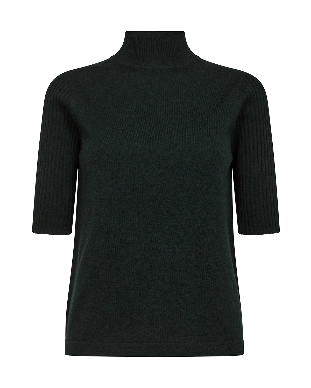 Mos Mosh | Relena Turtleneck SS Knit - Scarab 173100