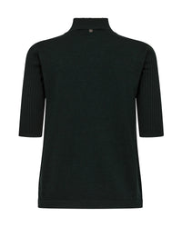 Mos Mosh | Relena Turtleneck SS Knit - Scarab 173100