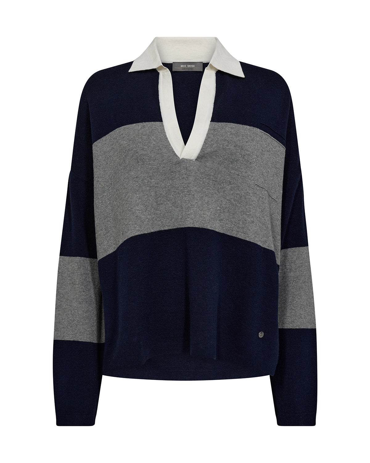 MOS MOSH | WYLIE TANI BOLD STRIPE KNIT - MARITIME BLUE 173190