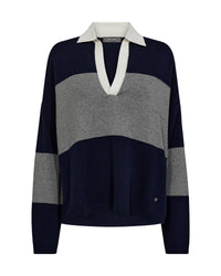 MOS MOSH | WYLIE TANI BOLD STRIPE KNIT - MARITIME BLUE 173190