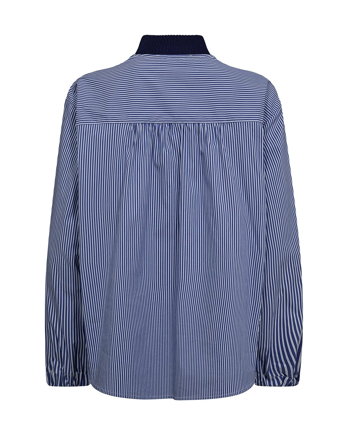 MOS MOSH | JUELLA LS STRIPE COMBI KNIT - MARITIME BLUE 173200