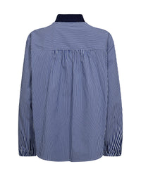 MOS MOSH | JUELLA LS STRIPE COMBI KNIT - MARITIME BLUE 173200