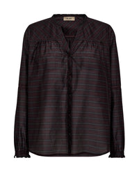 MOS MOSH | BENEDETTA SILKY SHIRT - FUDGE 173360