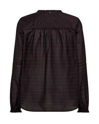 MOS MOSH | BENEDETTA SILKY SHIRT - FUDGE 173360