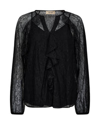 MOS MOSH | EIKA LACE BLOUSE - BLACK 173460