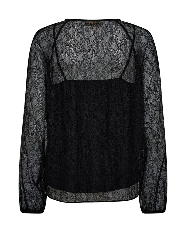 MOS MOSH | EIKA LACE BLOUSE - BLACK 173460