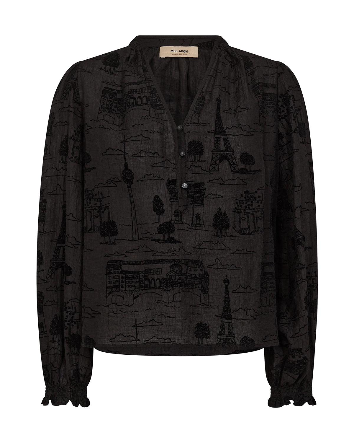 MOS MOSH | TAZZIN TALE LIGHT BLOUSE - BLACK 173900