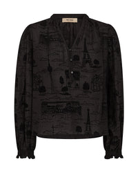 MOS MOSH | TAZZIN TALE LIGHT BLOUSE - BLACK 173900