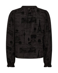 MOS MOSH | TAZZIN TALE LIGHT BLOUSE - BLACK 173900
