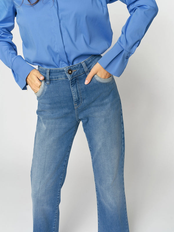 MOS MOSH | CECILIA PERLA JEANS - MID BLUE 176390