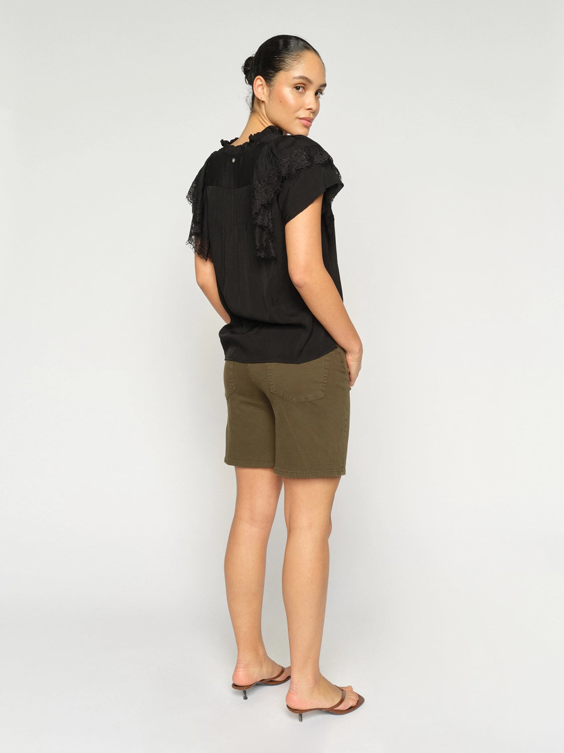 MOS MOSH | BATI LEN SHORTS - OLIVE NIGHT 176660