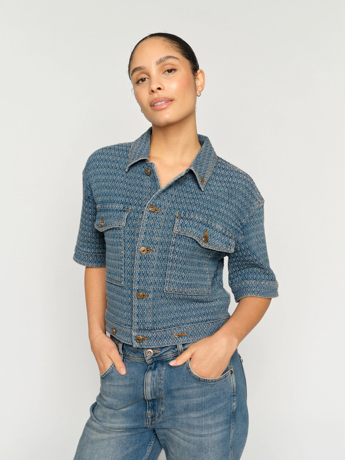 MOS MOSH | EBBA BOBBLE JACKET - BLUE 176670