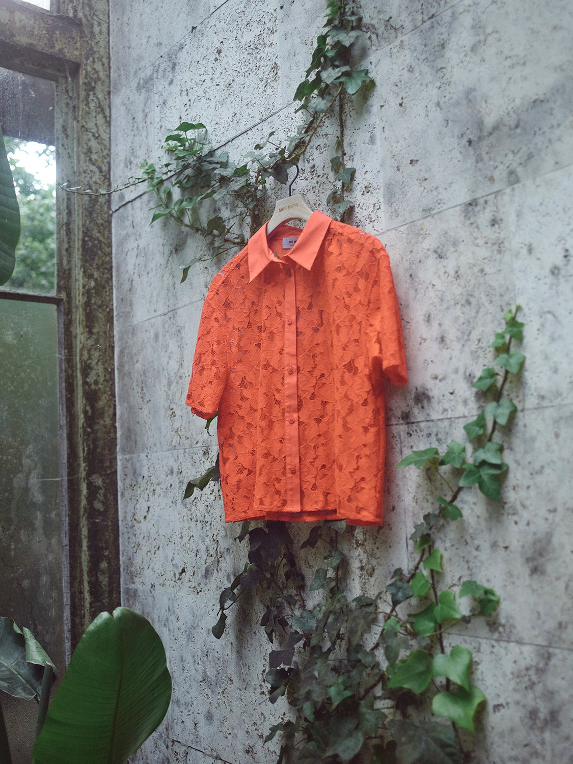 MOS MOSH | LIA RIVER SS LACE SHIRT - SPICY ORG 177140