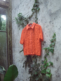 MOS MOSH | LIA RIVER SS LACE SHIRT - SPICY ORG 177140