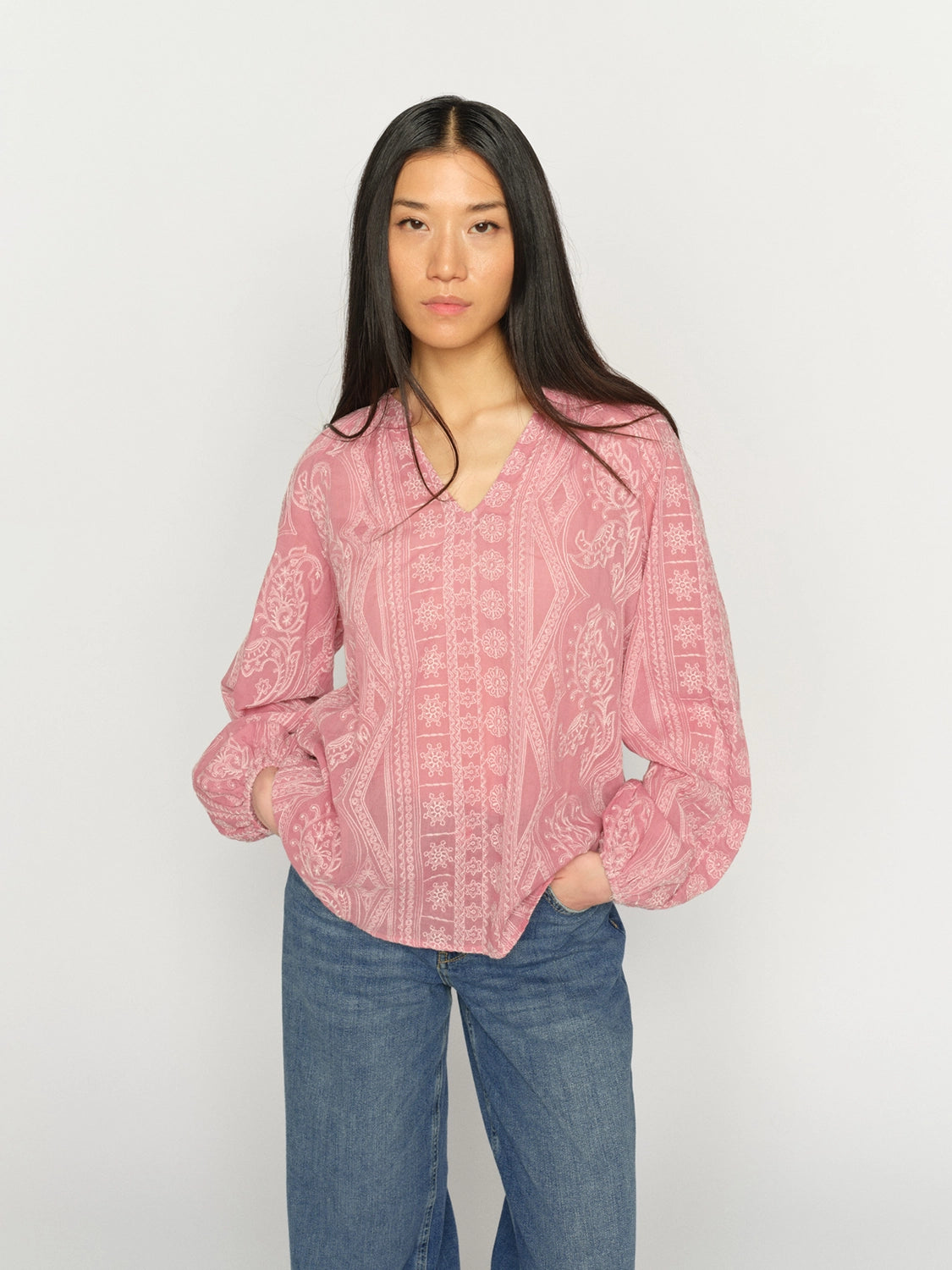 MOS MOSH | GATA ALLO BLOUSE - DUSTY ROSE 178200
