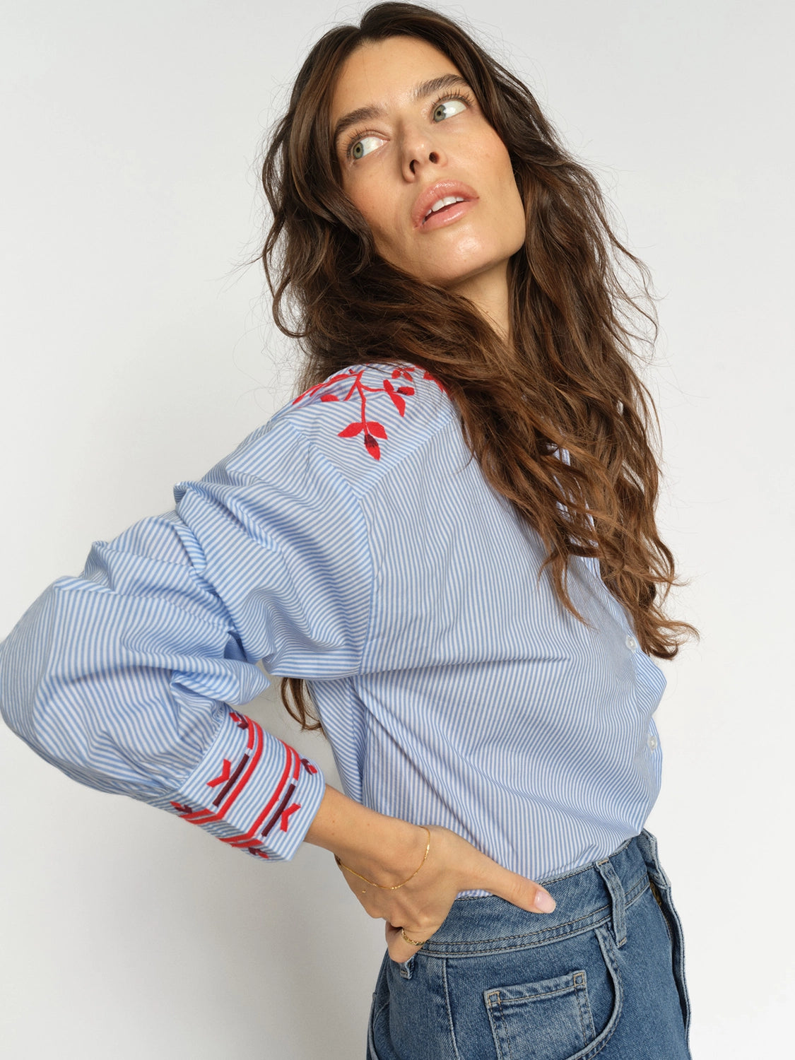 MOS MOSH | OSMO STRIPEY SHIRT - BRNR BLUE 178550