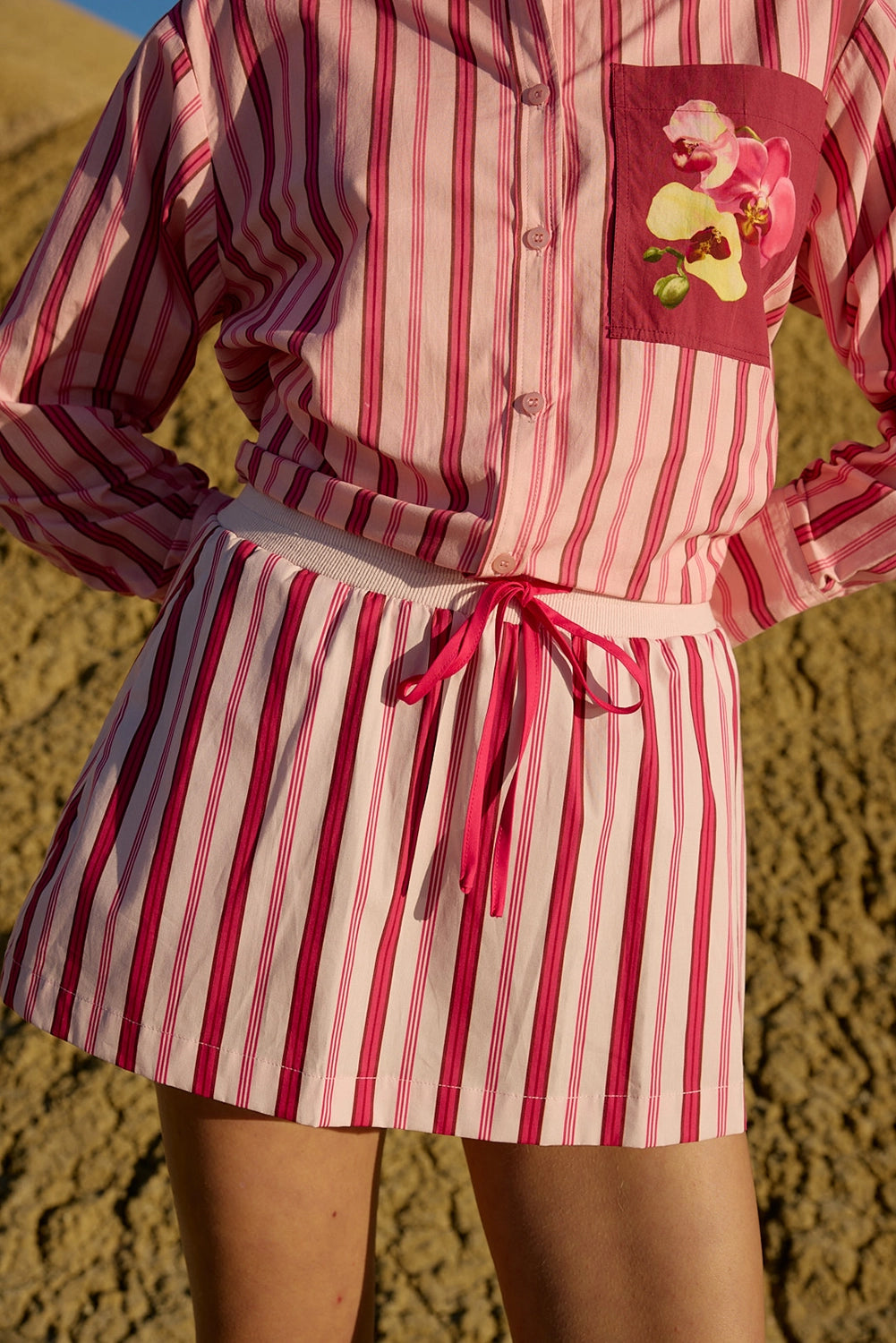 Aston Studio | Indi Skirt - Orchid Stripe