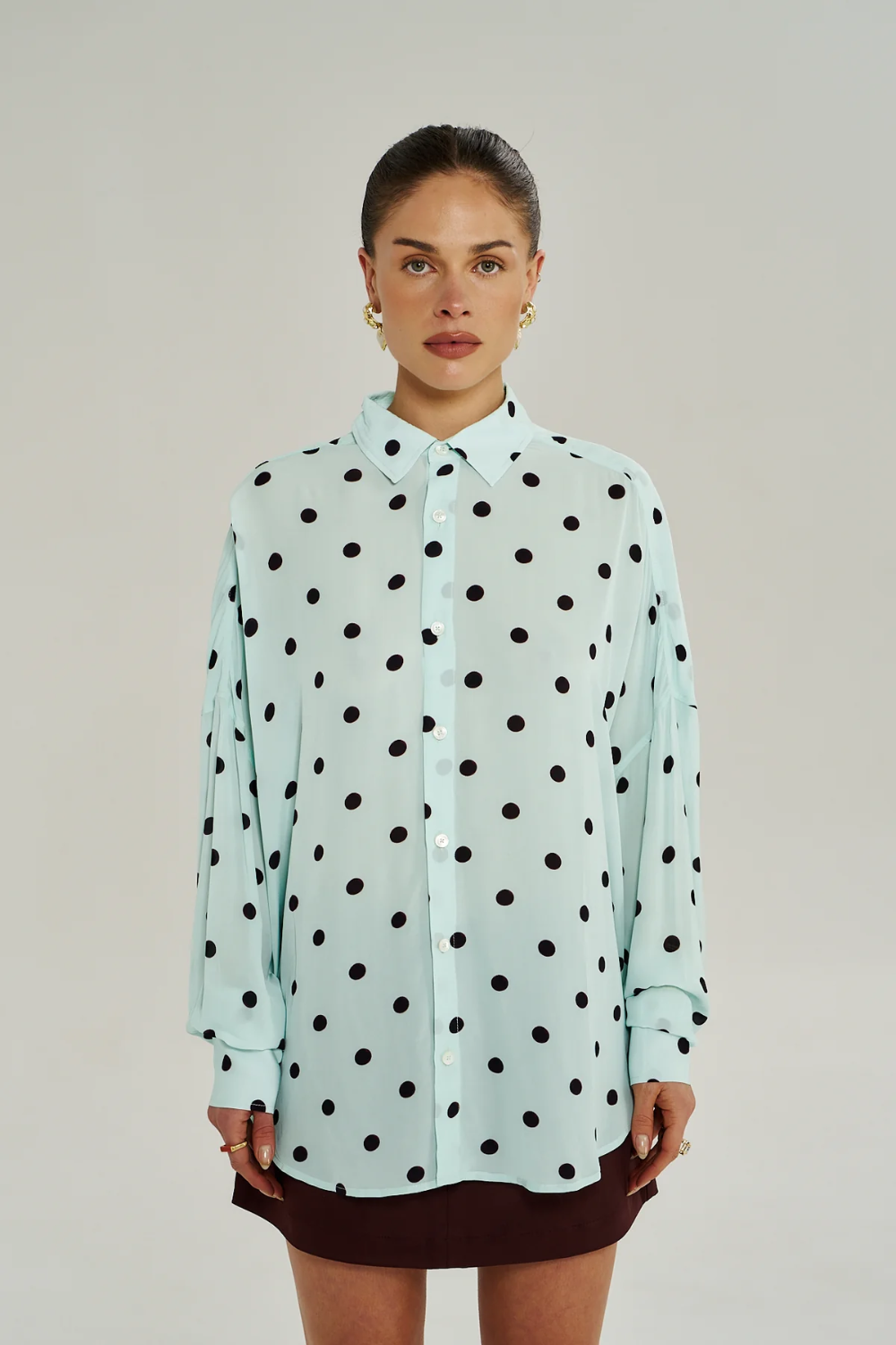 SUMMI SUMMI | DOTTY LS SHIRT - PINOT DROP