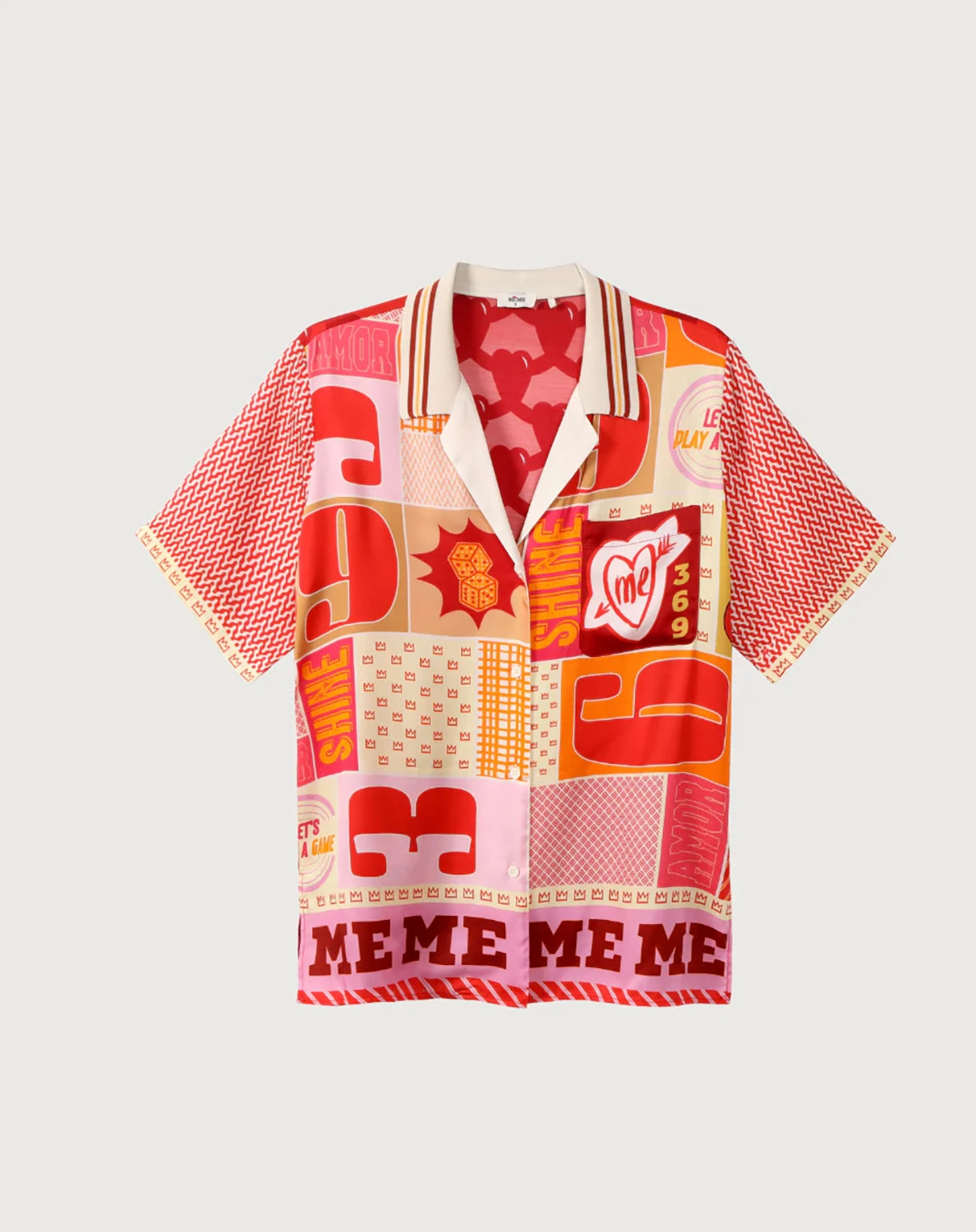 ME369 | Lilian Knit Collar Lucky Me Shirt