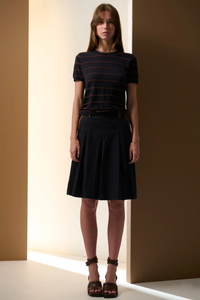POL | SABLE TEE STRIPE - INK/CHOC