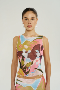 SUMMI SUMMI | MESH BOATNECK TOP - WONDERLAND