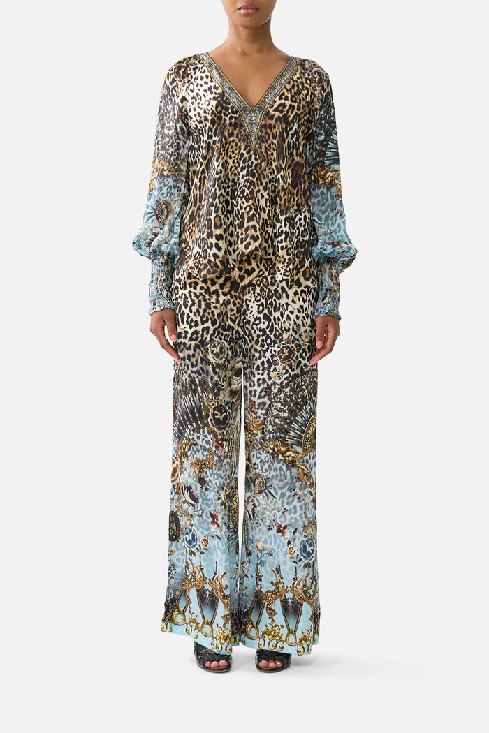 CAMILLA | FIESTA, SIESTA, REPEAT SHIRRED CUFF BLOUSE