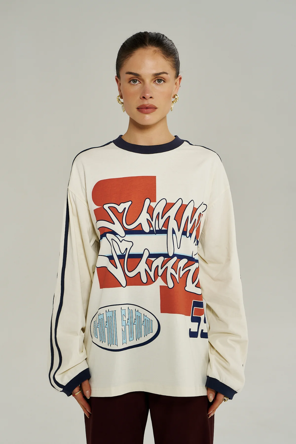 SUMMI SUMMI | BLEU 55 LS TEE - VINTAGE WHITE