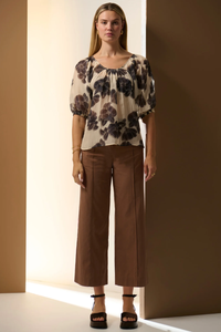 POL | ODETTE PANT BELTED - CHOCOLATE