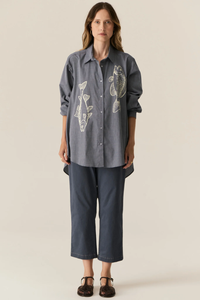 POL | FERN TAPERED PANT - BLUE