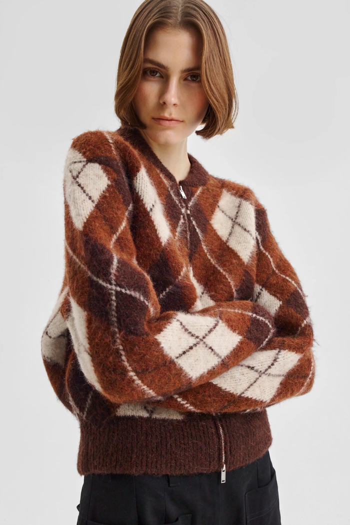 Morrison | Chester Knit Jacket - Argyle