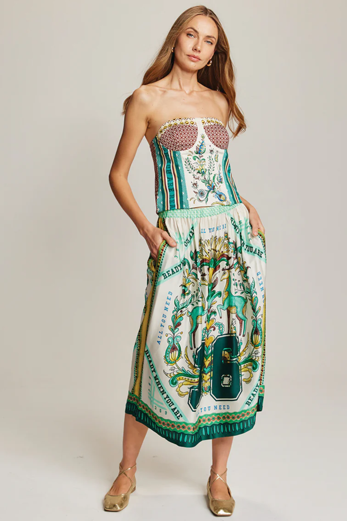 ME369 | Vanessa Midi Skirt - Sporty Jade 225L60300