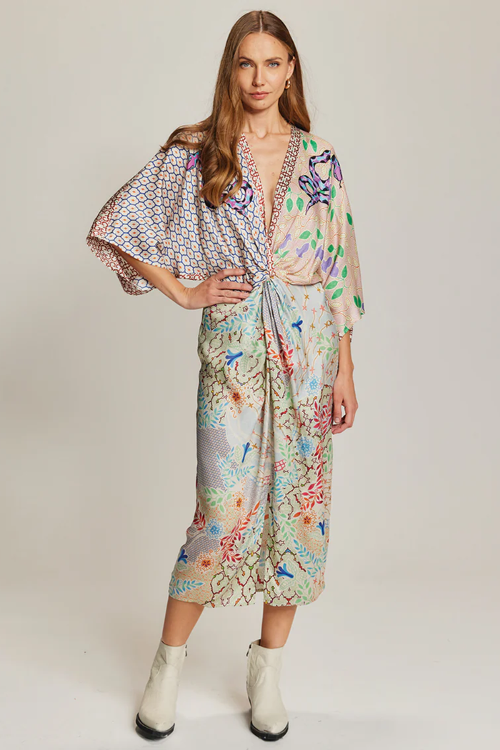 ME369 | Camila Twisted Waist Dres - Shipibo 225L70874