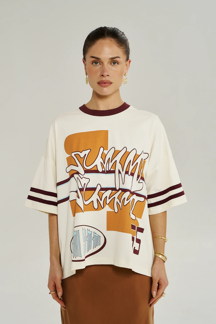 SUMMI SUMMI | BORDEAUX 55 TEE - VINTAGE WHITE