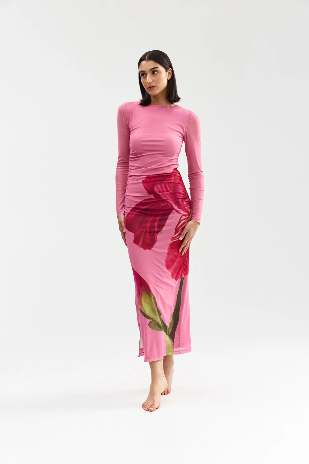 Aston Studio | Ezli Mesh Dress - Dusty Iris