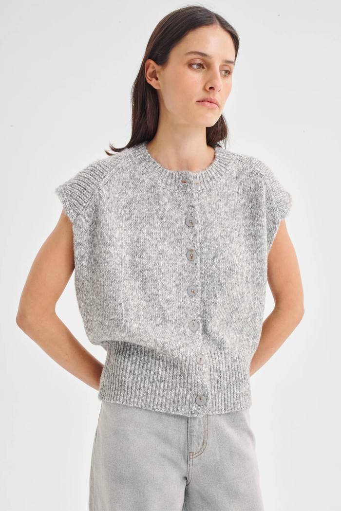 Morrison | Zoe Knit Vest - Grey Marle