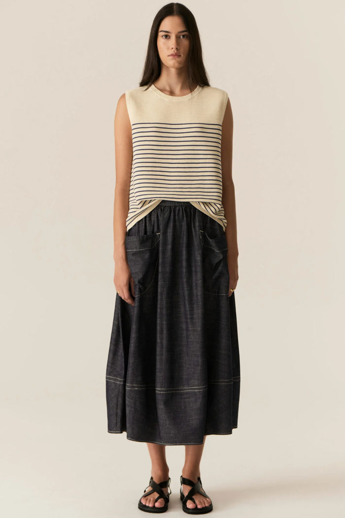 POL | JULES TANK - IVORY/BLUE