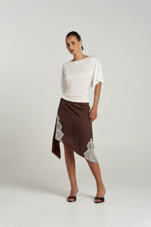Summi Summi | Florence Asym Skirt - Espresso