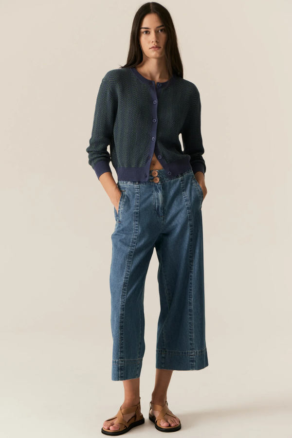 POL | CARSEN CROP PANT - LIGHT WASH
