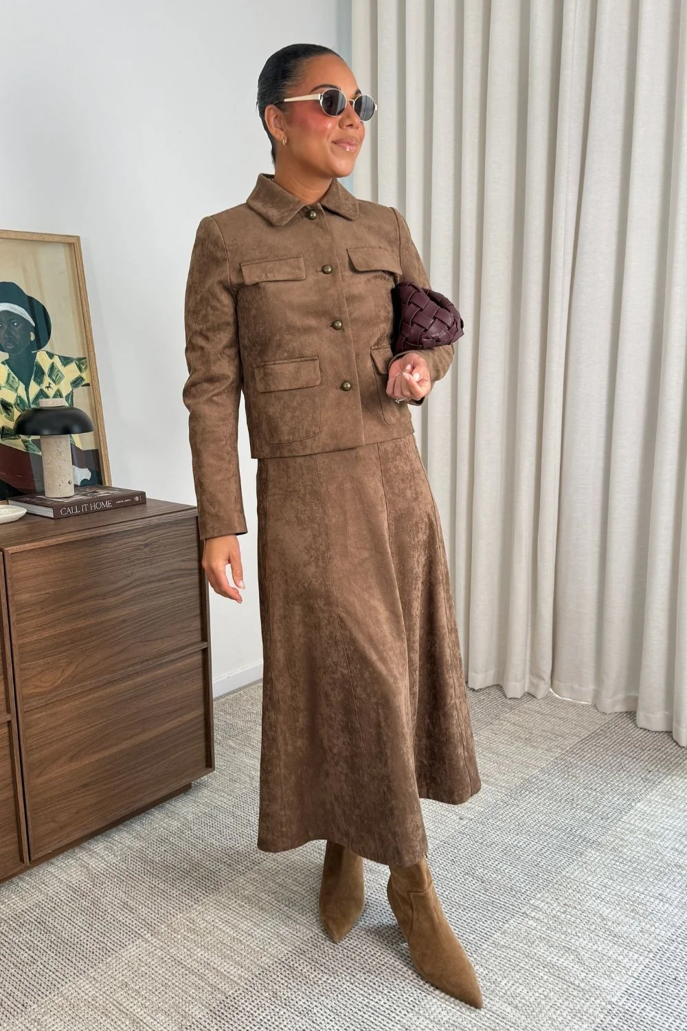 Zoe Kratzmann Stellar Skirt - Mocha | Hollie Rose – Hollie Rose
