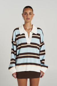 Summi Summi | Stripe Ls Polo - Aperol Stripe