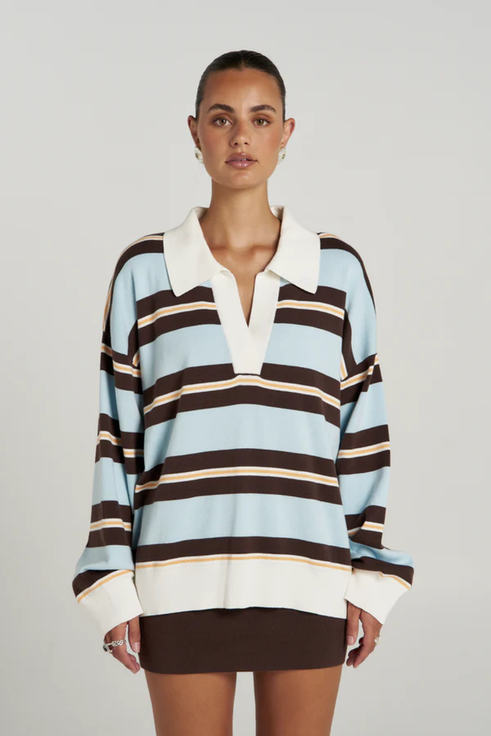 Summi Summi | Stripe Ls Polo - Aperol Stripe