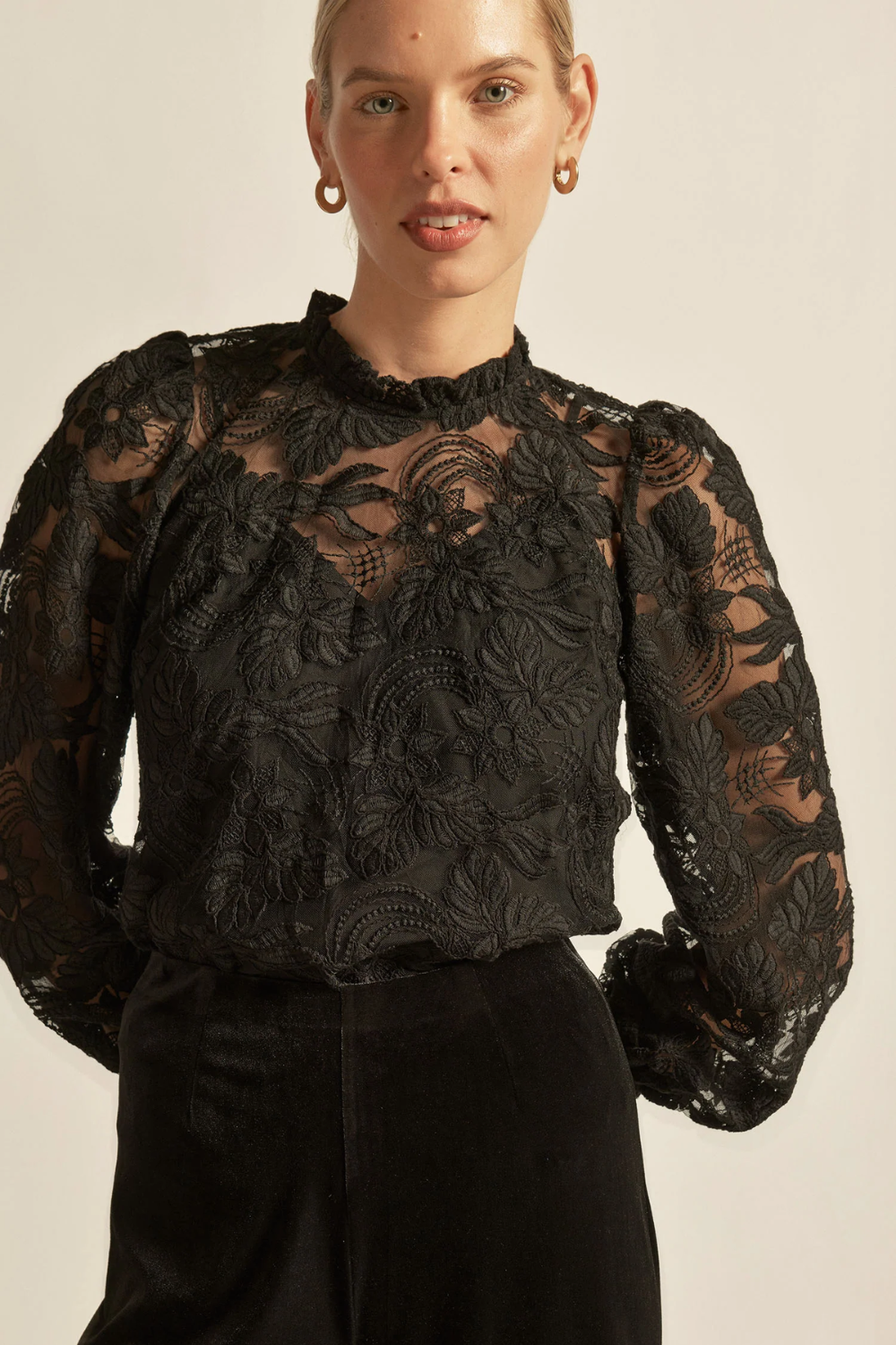 ZOE KRATZMANN |GLINT TOP | BLACK